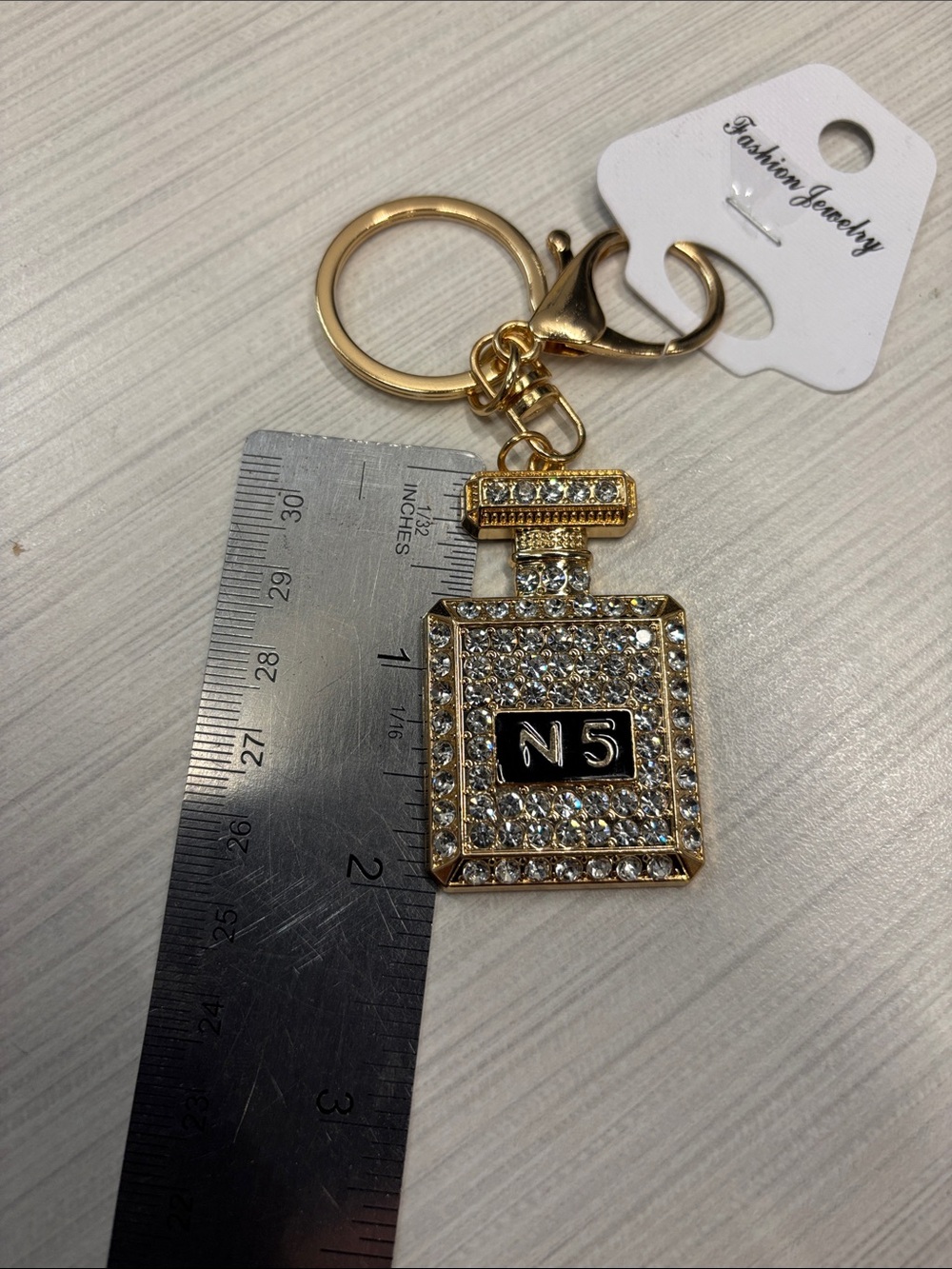 🎻Gold Crystal Bottle N5 Keychain - Fashion Jewelry